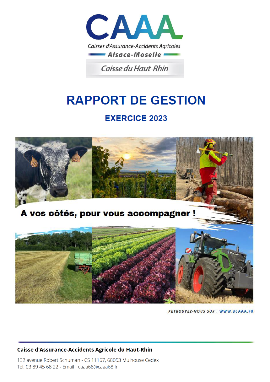 Rapport de gestion 2023 - Haut-Rhin - CAAA - 68