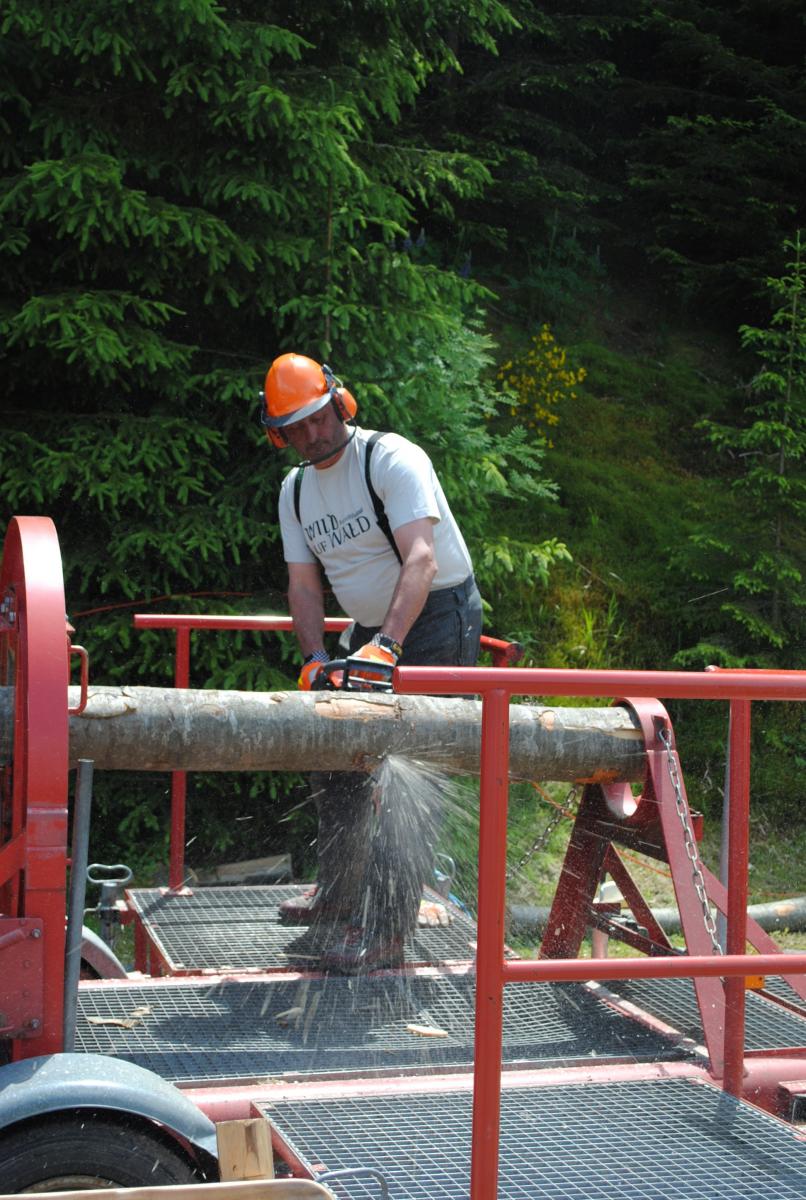 Démonstration forestière lors de l'événement